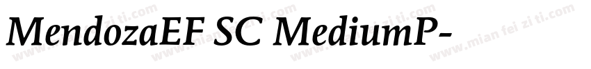 MendozaEF SC MediumP字体转换